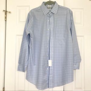 Brooks Brothers light blue plaid dress shirt